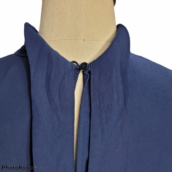 ZARA Navy Blue Pleated Dress, Size XSMALL - Picture 5 of 16